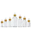 Botellas de Vidrio Transparente Personalizadas para Aceites Esenciales 10ml15ml20ml30ml50ml Botellas Gotero Botellas Dispensadoras para Cosméticos Transfronterizo