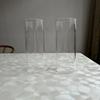 Soporte para velas de tubo de vidrio para parabrisas venta directa de fábrica tubo de vidrio de dos vías sin fondo soporte para velas de tubo de vidrio parabrisas en stock