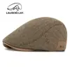 Chapéus Masculinos de Outono e Inverno com Proteção de Orelha em Lã, Bonés de Beisebol Quentes, Boinas Retrô Britânicas, Bonés da Moda para Pessoas de Meia-Idade e Idosos