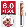 Fresa de aço tungstênio Huhao 65 graus, carboneto de 4 cortes, especializada para aço inoxidável, ferramenta CNC, fresa de topo de comprimento estendido