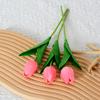 Mini Tulipán Artificial de PU Flor Artificial Decoración para el Hogar y Bodas Sensación Transfronteriza Flor Artificial Flor de Plástico Venta al por Mayor