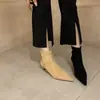 Chuyuji 2026 Otoño/Invierno Nuevas Botas Elásticas de Punta Fina y Tacón de Aguja, Botas Delgadas de Celebridad de Internet, Botines de Tacón Alto Mate para Commuting para Mujer