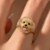 Bestseller transfronterizo: Anillos cepillados lindos y peculiares con temática de gatos, anillos frescos exquisitos y dulces para mujeres, regalos perfectos para novias, suministro de joyería de nicho