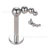 Crown Cow ASTM F-136 - Bola de titanio, serie para labio, oreja, lengua, hueso, oreja, aleación de titanio, venta directa de fábrica