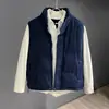 Otoño e Invierno Nuevo Chaleco de Algodón con Relleno y Cuello Alto para Hombre Estilo Coreano Tendencia Chaleco sin Mangas Top Estampado LOGO