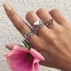 Deseo Nuevo Vintage Tallado Amor Cinco Piezas Conjunto Anillo Combinado hpoe Articulación 5 Conjunto Combinado Anillo