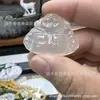 Colgante de Calcedonia Hielo Lichi Congelado Buda de Alta Calidad al por Mayor, Accesorios de Joyería con Colgante de Buda Sonriente 3D