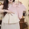 Estilo Coreano Roupa de Bebê Menina Verão 2026 Nova Doce e Estilosa Tricô Polo Manga Curta Versátil Saia Plissada Conjunto de Duas Peças Tendência