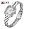 Reloj de Cuarzo OFNS Transfronterizo Más Vendido Fritillaria Simple Placa Cuadrada Pequeña Reloj para Mujer Pequeño Impermeable Reloj para Estudiante Mujer