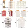 Amazon Suministros Juego de Bolsas de Lino Navideñas 24 Bolsas para Dulces y Regalos Juego de Bolsas Colgantes En Stock