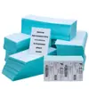 Etiqueta de Papel Térmico Autoadhesiva Plegable a Prueba de Tres Elementos Papel de Etiqueta Papel de Etiqueta Autoadhesivo Imprimible en Blanco Etiqueta para Paquete Pequeño
