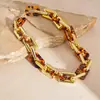 Collar Colgante Geométrico Irregular Transfronterizo Europeo y Americano Lujo Ligero Moda de Gama Alta Diseño Gargantilla Collar de Nicho para Mujeres
