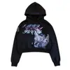 Sudadera con capucha casual estampada transfronteriza europea y americana, jersey de manga larga, chaqueta retro, ropa de calle, moderna, Y2K