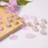 Color japonés racimo de flores de cerezo cuentas de cristal cuentas de hortensia materiales para joyería hecha a mano DIY hechos a mano al por mayor
