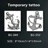 Tatuajes Temporales Cruzados Ancla Brújula Cruz Hierbas Impermeables de Larga Duración 7~15 Días Tatuajes para Brazos de Hombres y Mujeres