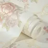 Papel Pintado Autoadhesivo 3D Tridimensional Engrosado No Tejido Precisión Estilo Europeo Pastoral Dormitorio Cálido Cabecera Sala de Estar Pared de Fondo Papel Pintado