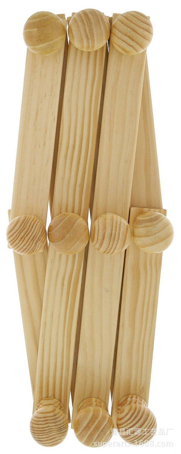 6 定做可折叠伸缩松木榉木硬实木10钩挂衣钩  (5)