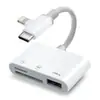 Lector de tarjetas OTG, adaptador tres en uno para teléfono móvil, tableta, ordenador, conexión tipo C a USB, convertidor SD TF