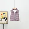 Nuevo Chaleco de Plumas para Niños Otoño/Invierno 2026, Chaleco Acolchado de Canalé, 90% Plumas, Chaleco con Cuello Alto para Niños y Niñas