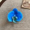 Cabeza de Flor de Phalaenopsis de Película Artificial Impresa en 3D Horquilla para el Cabello de Celebridad de Internet Souvenir de Boda Caja de Dulces de Boda Flores Falsas Decoradas a Mano