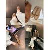 Sapatos Femininos de Couro de Cavalo Lavado Super Macio, Sapatos Baixos Single com Laço Retro Francês, Sapatilhas Versáteis para Mulheres