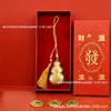 Colgante de Bolsita de Calabaza Dorada para Atraer Riqueza y Bendiciones, Adorno para Colgar en el Coche, Decoración de Entrada, Regalo de Negocio, Artículo de Regalo
