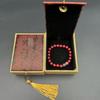 Caja de Joyería Borde Rojo Dorado Bolsa para Joyería Borla Caja de Joyería de Gama Alta Caja de Almacenamiento para Pulsera Colgante Collar Regalo Regalo