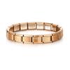 Pulsera modular italiana de acero inoxidable 9 mm empalme pulsera de acero titanio joyería DIY Pulsera Itanlian