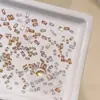 5A Brillantes Tira Larga Circonita Arte de Uñas Pedrería Mini Base Plana Corte Otoño e Invierno Color Champaña Decoraciones para Uñas
