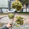 Nueva simulación 2 fábrica de hortensias 2 Xiyan hortensia rosa roja camino de boda plomo suave flores falsas al por mayor