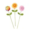 Temporada de Graduación Regalo de Cumpleaños para Novia Estudiante Creativo Tejido Cara Sonriente Hilo de Girasol Ramo de Flores Artificiales Sorpresa