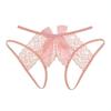 Nueva ropa interior de estilo japonés con lazo abierto y tentación sexy, tanga de cintura baja de encaje sexy y apasionada.