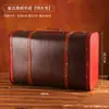 Maleta Vieja de Cuero Estilo Británico Maleta de Mano Estilo Europeo Maleta de Viaje Caja de Almacenamiento Maleta de Equipaje Maleta de Mano Accesorio Decorativo