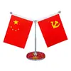Enfeite de bandeira para painel de carro, decoração de carro com bandeira vermelha, bandeira de mesa, decoração de interior de carro, bandeira de metal