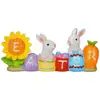 Festival de Pascua de Resina Transfronterizo Atmósfera Letra Hervida Adornos de Conejito Manualidades de Resina de Escritorio Conejito Lindo