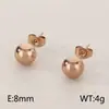 Pendientes Redondos de Perlas Personalizados Unisex en Múltiples Tamaños y Colores, Pendientes Sencillos y Modernos de Acero de Titanio con un Toque de Lujo Ligero y de Alta Gama