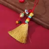 2026 Examen de Ingreso a Secundaria y Universidad Colgante Escoba Dorada Pluma Dorada Bolso Tejido a Mano Llavero Escoba Adorno Navideño Venta al por Mayor