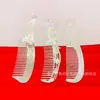 Peine Espeso Chapado en Plata Galvanizado Peine para el Cabello de Pavo Loto Accesorios Sólidos para el Cabello Peine Raspador Manualidades Venta al por Mayor