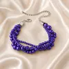 Pulsera Retro de Perlas de Imitación Barrocas Multicapa de Lujo Ligero de Nicho para Mujer