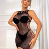 Lencería Sexy Vestido Body Jacquard Sexy para Mujer No Desmontable Mallas Pijama Fiesta Perspectiva Vestido Body Mujer