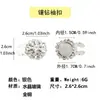 Gemelos de Cristal de Gama Alta para Mujer Estilo Francés, Gemelos Retro Electrochapados de Lujo Ligero, Accesorios para Ropa, Morado