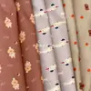 Tela 100% Algodón de 40 Hilos Estampada Digitalmente, Tela de Oso Pastel Color Café de Dibujos Animados Lindos para Ropa de Mujer, Decoraciones Infantiles y Manteles Individuales