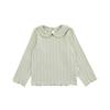 Camiseta de manga larga para niñas Wulibuyi, jacquard de corazón pequeño y fresco, cuello de muñeca de diente de sierra curvado, otoño, borde ondulado denso, Trbottomy
