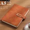 Caderno com Fivela A5 em Couro Sintético Espesso Venda por Atacado Ata de Reunião Caderno para Escritório de Empresa Customização