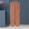 Pantalones Casuales de Verano Jacquard Estilo Nacional Harlan para Mujer, Modernos, Combinan con Todo, Transpirables, Cómodos, Elásticos, Cintura Alta, Adelgazantes, Largo al Tobillo
