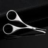 Recortador de Pelo de Nariz de Seguridad Redondo de Acero Inoxidable Personalizado para Hombres, Tijeras Gruesas para Pelo de Nariz, Herramienta de Tijeras Pequeñas de Belleza y Maquillaje