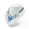 Punto de venta al por mayor versión ampliada de soporte de exhibición de collar de terciopelo de hielo asiento de cuello para collar estante de joyería modelo de cabeza y medio cuerpo