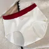Calcinha Triângulo Vintage Cereja para Mulheres 10A Gancho Estendido Acabamento em Renda Macia Cintura Média Algodão Puro Amigo da Pele Lingerie Feminina