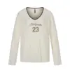 Blusa Larga de Manga Larga para Mujer, Estilo Retro Americano Dulce y Picante, Cubierta Ligera, Nuevo Estilo de Verano, Top de Malla Holgado, Moderno