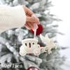 Novo pingente de plástico de anjo transfronteiriço, estrela de cinco pontas, floco de neve, pingente de árvore de Natal, decorações de Natal, atacado